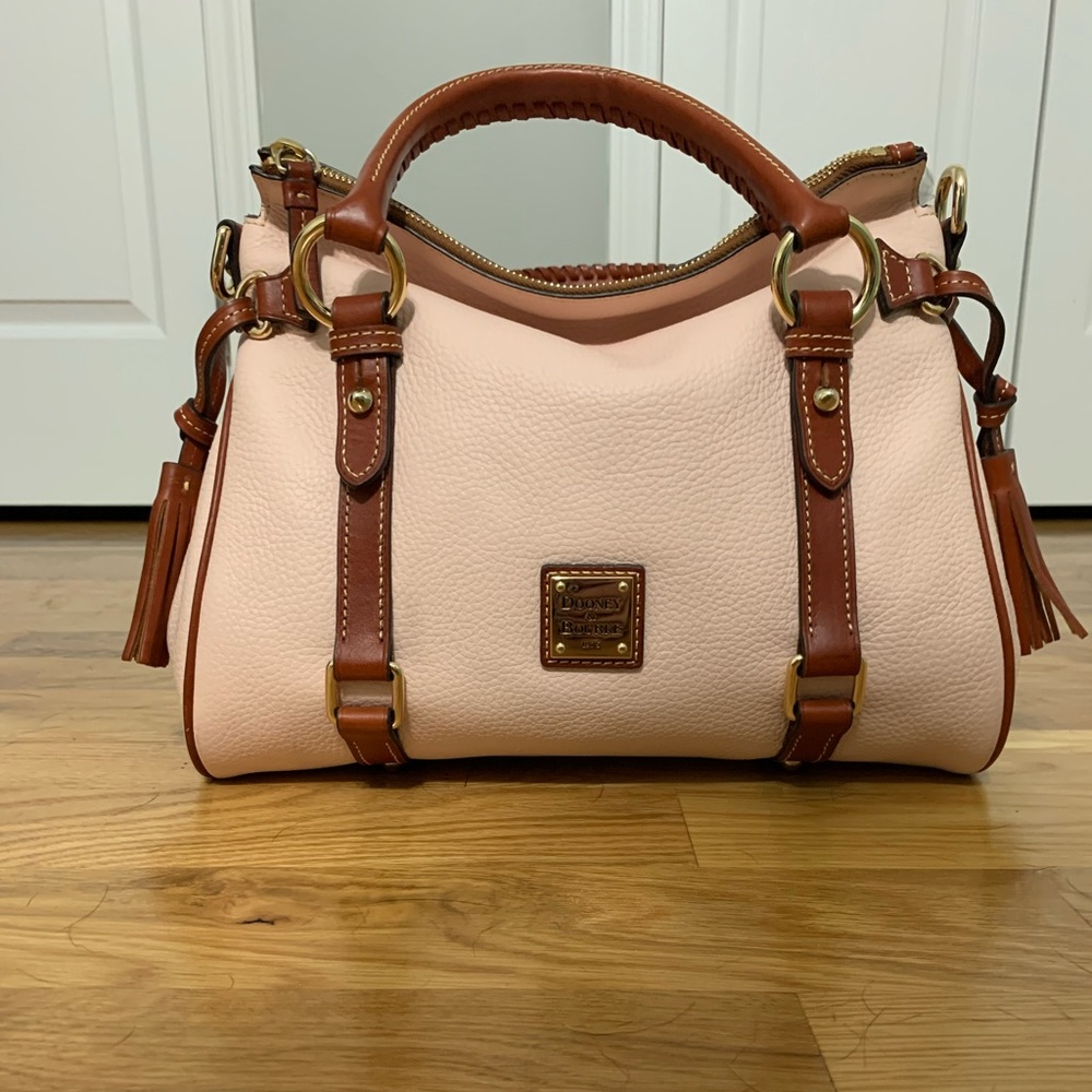 Dooney and Bourke Blush Pebbled Leather Satchel